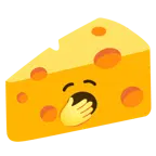 faccina che sbadiglia + fetta di formaggio
