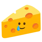 smiling face with tear + cheese wedge