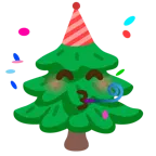 partying face + evergreen tree