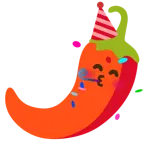 partying face + hot pepper