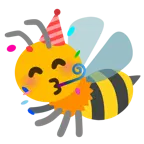 partying face + honeybee