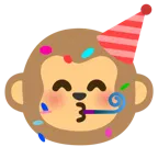 partying face + monkey face