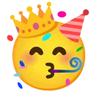partying face + crown