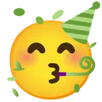 partying face + green heart