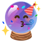 partying face + crystal ball