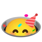 partying face + hole