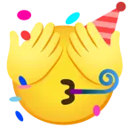 partying face + see-no-evil monkey