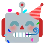 partying face + robot
