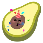 partying face + avocado