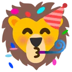 partying face + lion