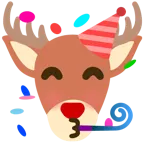 partying face + deer