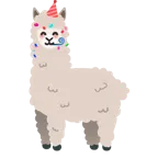 partying face + llama