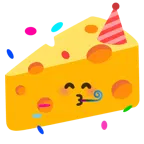 partying face + cheese wedge