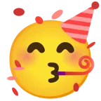 partying face + red heart