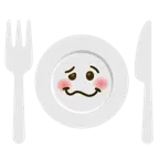 faccina stordita + piatto e posate