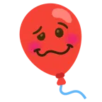faccina stordita + palloncino