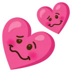 faccina stordita + due cuori