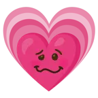 faccina stordita + cuore che cresce