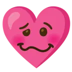 faccina stordita + cuore con fiocco