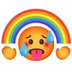 faccina accaldata + arcobaleno