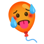 faccina accaldata + palloncino