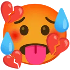 faccina accaldata + cuore infranto