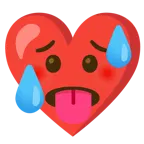 faccina accaldata + cuore con fiocco