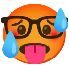 faccina accaldata + faccina nerd