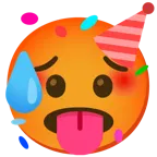 faccina accaldata + faccina che festeggia