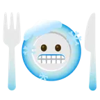 faccina congelata + piatto e posate