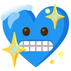 faccina congelata + cuore che luccica