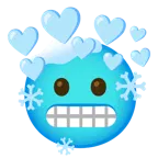 faccina congelata + cuore con freccia