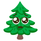 faccina supplichevole + albero sempreverde