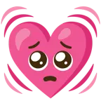 faccina supplichevole + cuore che batte