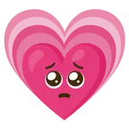 faccina supplichevole + cuore che cresce