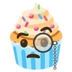 faccina con monocolo + cupcake