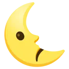 faccina imbronciata + faccina ultimo quarto di luna