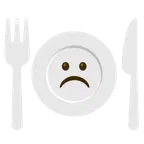 faccina imbronciata + piatto e posate