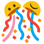 faccina imbronciata + coriandoli