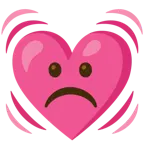 faccina imbronciata + cuore che batte