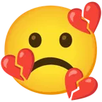 faccina imbronciata + cuore infranto