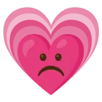 faccina imbronciata + cuore che cresce
