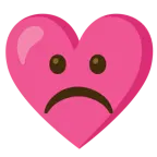 faccina imbronciata + cuore con fiocco