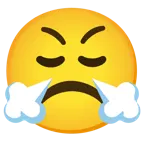 faccina imbronciata + faccina che sbuffa