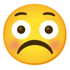 faccina imbronciata + faccina imbarazzata