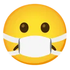 faccina imbronciata + faccina con mascherina