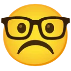 faccina imbronciata + faccina nerd