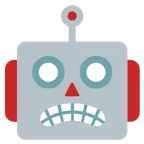 faccina imbronciata + faccina di robot