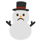 faccina imbronciata + pupazzo di neve senza neve