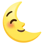 smiling face + last quarter moon face